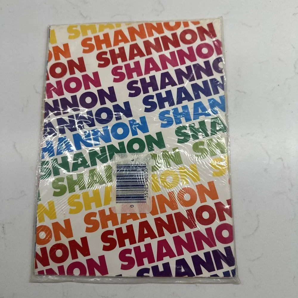 Vintage 80s NIP Stravina Personalized Name SHANNON Gift Wrap Rainbow